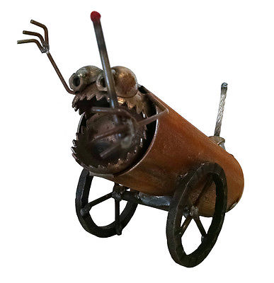 Sugarpost Gnome Be Gone Mini Desk Cannon Welded Metal Art Item #1048