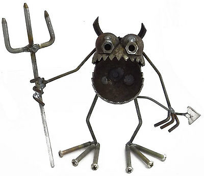 Sugarpost Gnome Be Gone Mini Devil Welded Metal Art Made in USA