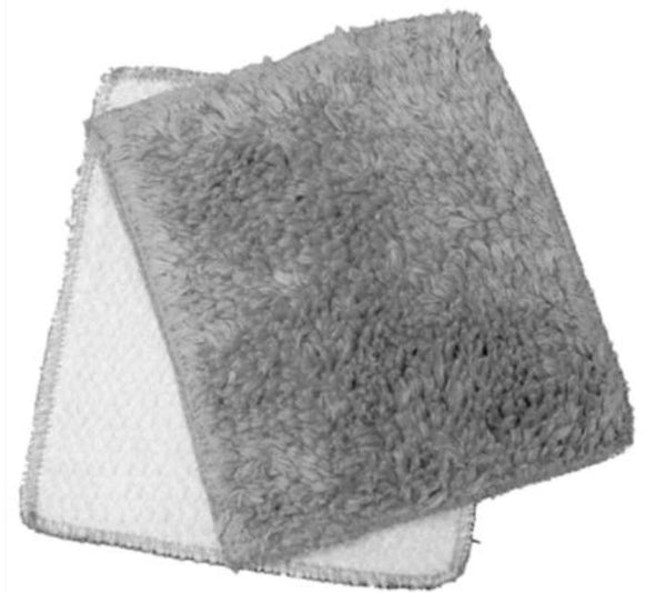 Janey Lynn's Designs Goosie Grey Gray Shrubbies 5" x 6" Cotton Washcloth 2 Pack