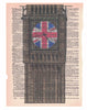 Artnwordz London Calling Big Ben 3 Piece Dictionary Art