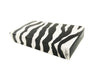 The Joy of Light Designer Matches Black and White Zebra Print on Embossed Matte 4" Collectible Matchbox