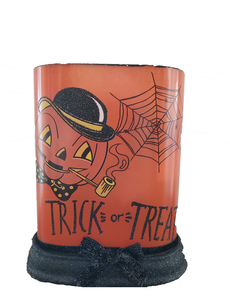 Stony Creek Trick or Treat Pre-Lit Oval Vase Resin Halloween Light