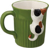 Niramekko Mike Ceramic Green Mug with Calico Cat