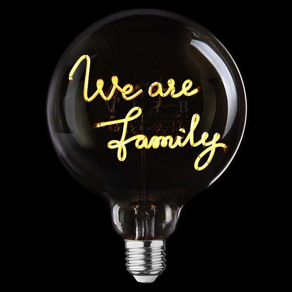 Message in The Bulb We Are Family Amber Wireless Light Set