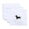 Lettermade Dachshund Embroidered Cocktail Napkins - Set of 4