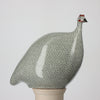 Les de Lussan Small Ceramic Guinea Fowl - Polar Blue Spotted White