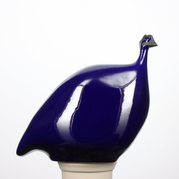 Les Ceramiques de Lussan Small Ceramic Guinea Fowl - Solid Blue