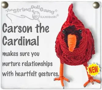 Kamibashi Carson the Cardinal Original String Doll Keychain