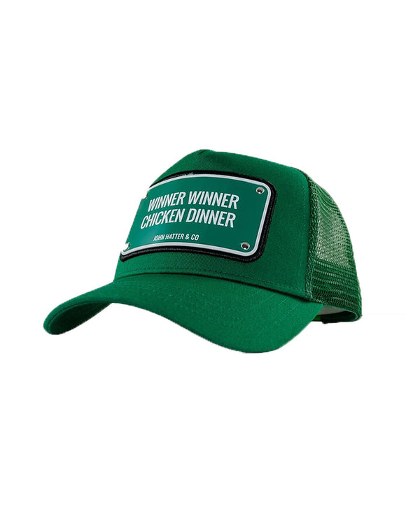 John Hatter Winner Winner Chicken Dinner Green Adjustable Trucker Cap Hat