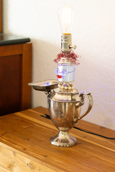 Barts Brilliant - Vintage Coffee Pot with Change Dish Lamp Light