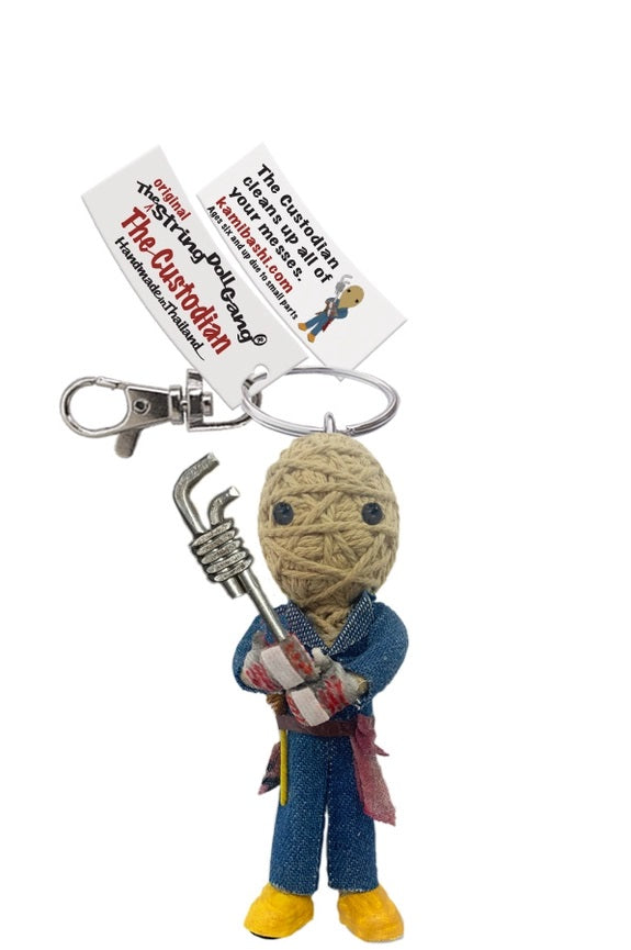 Kamibashi The Custodian Original String Doll Gang Keychain Clip