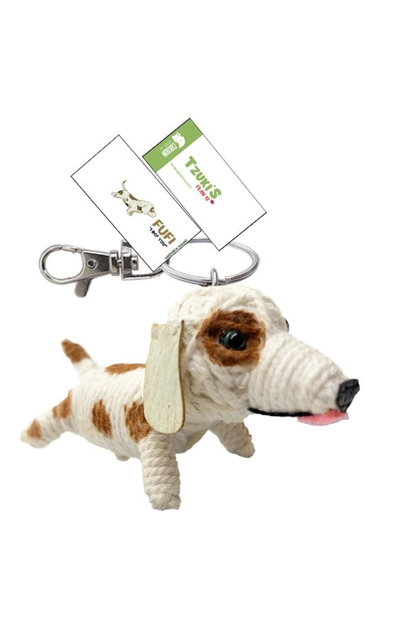Kamibashi Fufi Dog Tzuki's Plan B Original String Doll Gang Keychain Clip