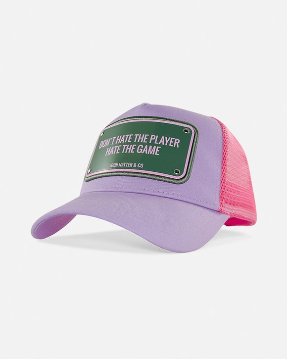 Don't Hate the Player Hate the Game Purple Adjustable Trucker Cap Hat
