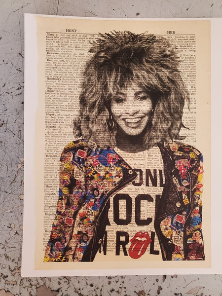 Artnwordz Queen of Rock Dictionary Page Wall Art Print