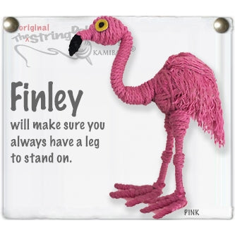 Kamibashi Finley the Flamingo Original String Doll Gang Keychain Clip