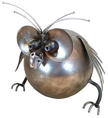 Sugarpost Stard the Fat Owl Metal Art Welded Metal Art Gift