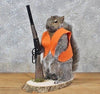 Hunter Squirrel Taxidermy Animal Statue on Base Home or Office Gift