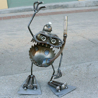 Sugarpost Gnome Be Gone Standing Scuba Diver Welded Metal Art