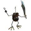 Sugarpost Gnome Be Gone Mini Pirate With Hook and Sword Welded Metal Art