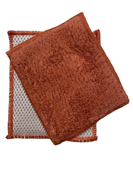 Janey Lynn Designs Stoneware Clay Shrubbies 5" x 6" Cotton & Nylon Washcloth
