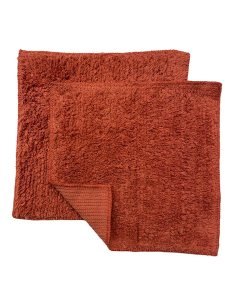 Janey Lynn Design Stoneware Clay Shaggies 10 x10 Washcloth - 2 Pack