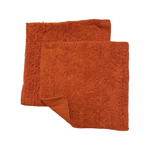 Janey Lynn Design We Carrot For You Orange Shaggies 10 x10 Washcloth - 2 Pack