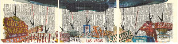 ACDC UFO in Las Vegas 3 Piece Linked Dictionary Art