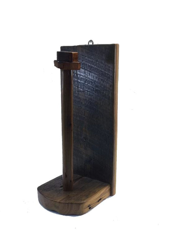 Rustic Reclaimed Barn Wood Paper Towel Holder