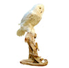 Seated Faux Snow Owl Professional Reproduction Taxidermy Animal Statue