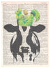 Artnwordz Utterly Ridiculous Cow Chicken Egg Dictionary Page Pop Art Wall Desk Art Print Poster