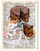Artnwordz Chocolate Cake Dictionary Page Pop Art Wall or Desk Art Print Poster