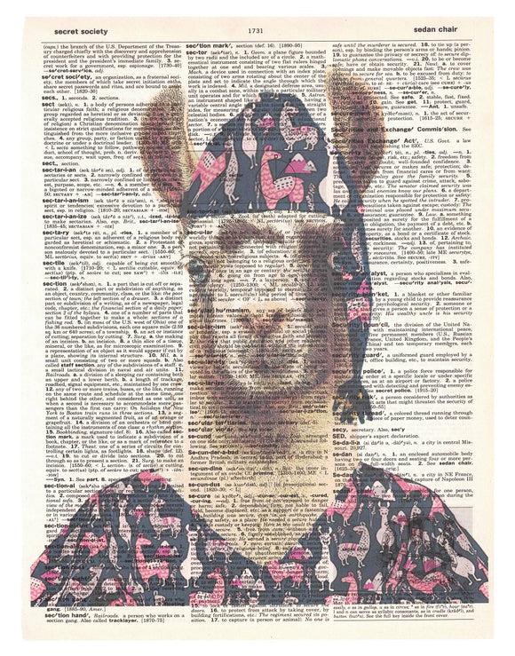 Artnwordz Llama in Pajama Dictionary Page Pop Art Wall or Desk Art Print Poster