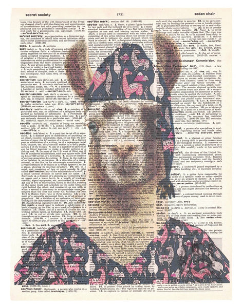 Artnwordz Llama in Pajama Dictionary Page Pop Art Wall or Desk Art Print Poster