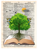 Artnwordz Nature's Story Dictionary Page Pop Art Wall or Desk Art Print Poster