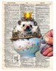 Artnwordz Hedgehog Dictionary Page Pop Art Wall or Desk Art Print Poster
