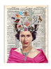 Artnwordz God Save The Queen Original Dictionary Page Pop Art Print Poster