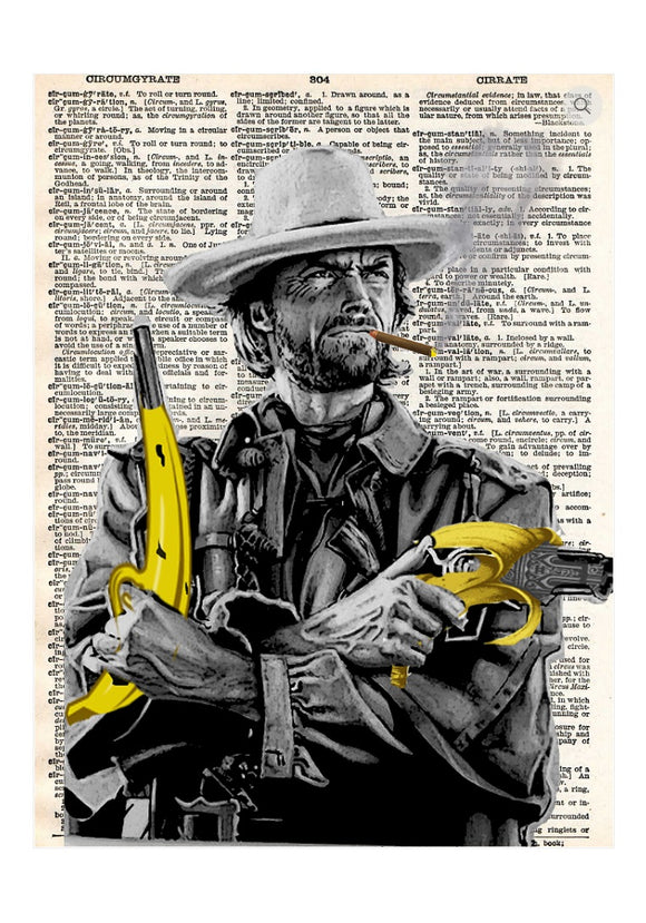 Artnwordz Dangerous A-Peal Clint Eastwood Original Dictionary Pop Art Print Poster
