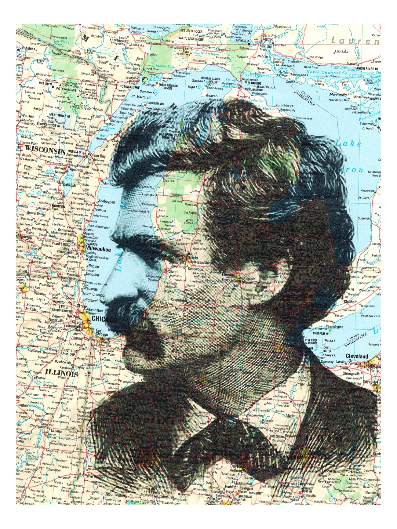 Artnwordz Mark Twain Profile Original Upcycled Atlas Sheet Pop Art Wal –  Whinycat