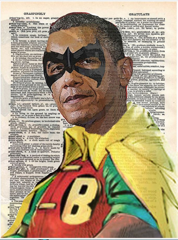 Artnwordz Barack Wonder Original Dictionary Sheet Pop Art Wall or Desk Art Print Poster