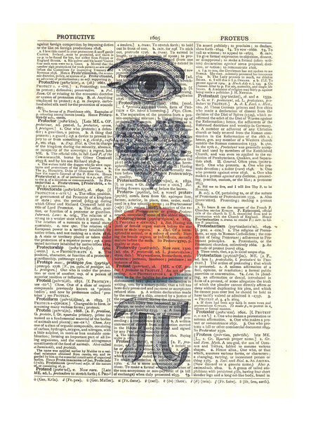 Artnwordz I Love Pumpkin Pie Pi Original Upcycled Dictionary Sheet Pop Art Wall or Desk Art Print Poster