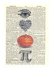 Artnwordz I Love Pumpkin Pie Pi Original Upcycled Dictionary Sheet Pop Art Wall or Desk Art Print Poster