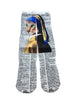Artnwordz Blue Cat Unisex Dictionary Art Socks