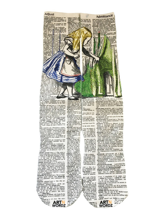 Artnwordz Alice Door Unisex Dictionary Art Socks