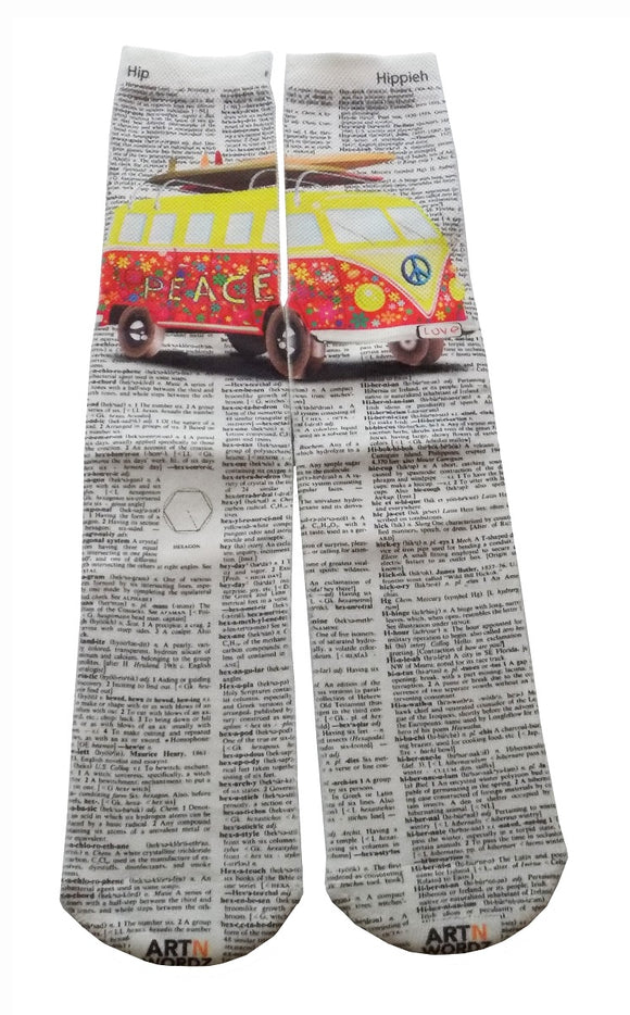 Artnwordz VW Van Kombi Unisex Dictionary Art Socks