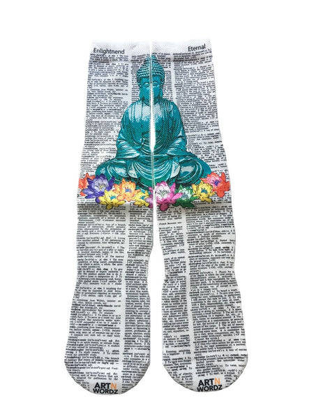 Artnwordz Buddha Unisex Dictionary Art Socks