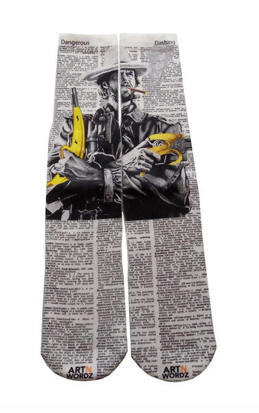 Artnwordz Dangerous Appeal Unisex Dictionary Art Socks