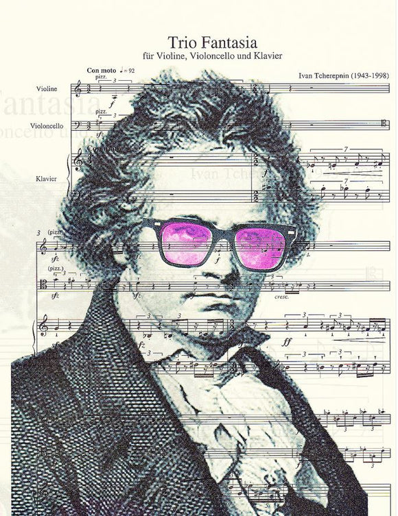 Artnwordz Rock n Beethoven Music Sheet Art