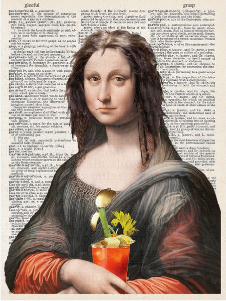 Artnwordz Morning Lisa Original Dictionary Sheet Pop Art Wall or Desk Art Print Poster