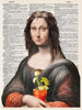 Artnwordz Morning Lisa Original Dictionary Sheet Pop Art Wall or Desk Art Print Poster