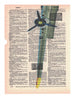 B17 Airplane Bomber 3 Piece Linked Dictionary Art